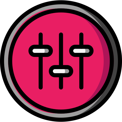 Audio, media, media player, music, settings, video player icon